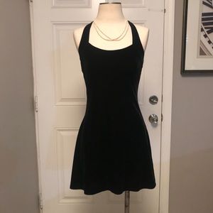 Roberta Black Halter Velvet Dress